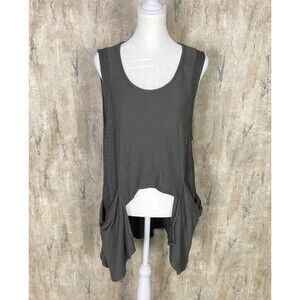 Et Lois Sz Small Tank Top Guaze Relaxed Oversized Fit Lagenlook Boho Beach EUC